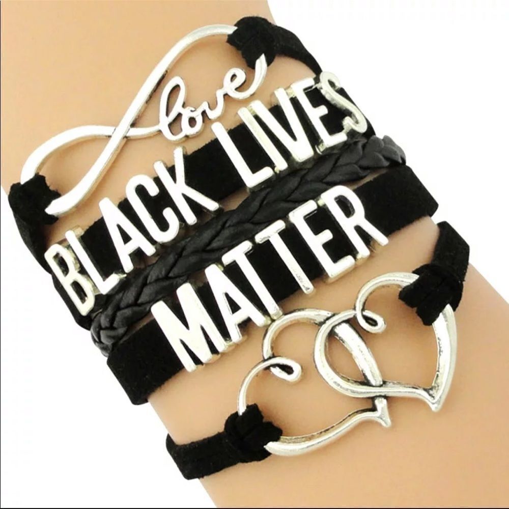 Black Lives Matter Layered Bracelet Adjustable OS